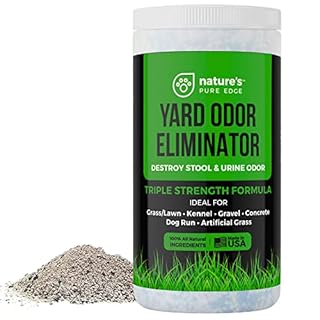Nature's Pure Edge Yard Odor Eliminator. Perfect for Artificial Grass, Patio, Kennel, and Lawn. Instantly Removes Stool and Urine Odor. Long Lasting. Kid and Pet Safe.