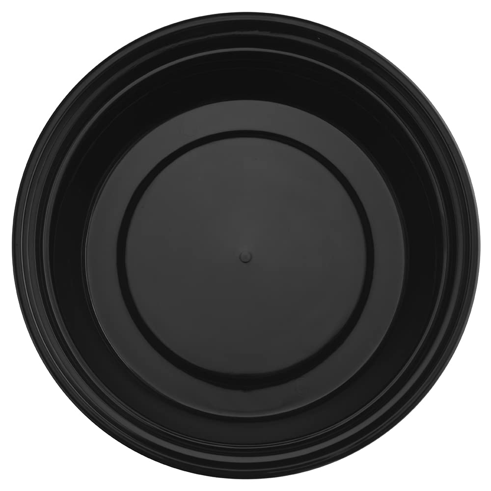 TIYA - Recipientes de comida para llevar, paquete de 150 unidades de 24 onzas con tapas, cuencos redondos de plástico para almacenamiento de alimentos, reutilizables, aptos para microondas y