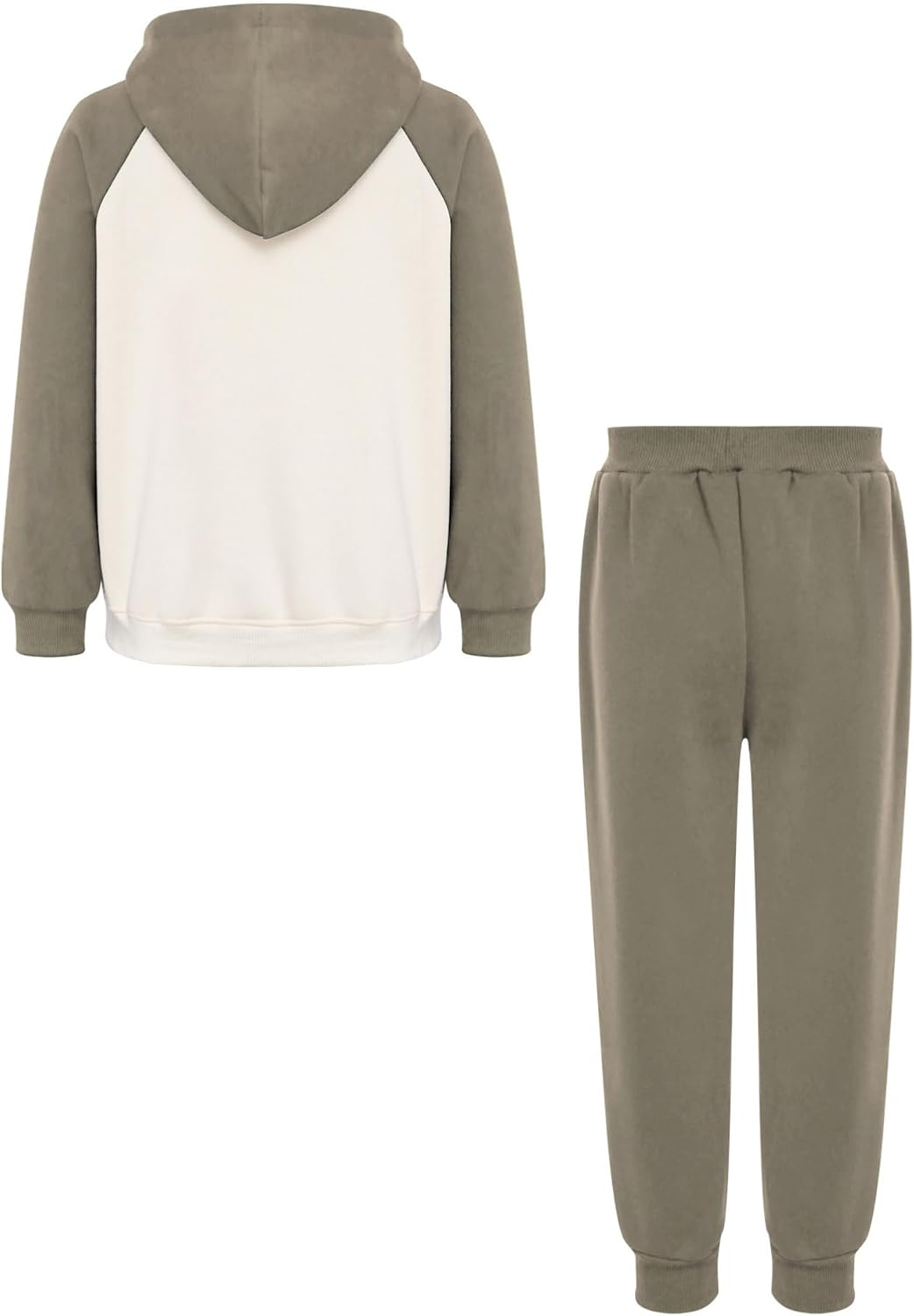 Kids Boys Letter Print Fleece Lined Sports Set Color Block Hoodie and Pockets Sweatpants Set