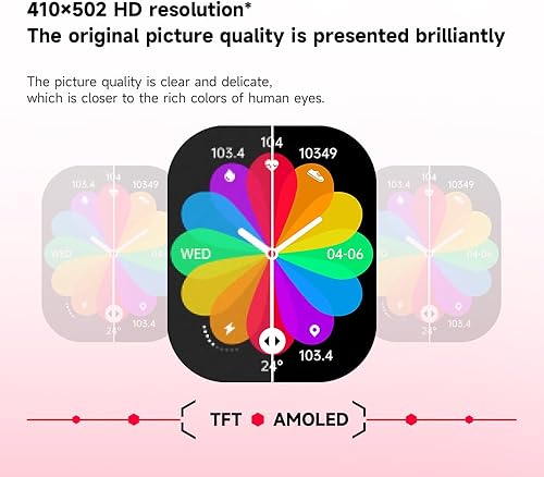 Miniatura 2 de Gravity C26 - Reloj inteligente AMOLED de 1.96 pulgadas con llamada Bluetooth, más de 100 modos deportivos, monitor de frecuencia cardíaca y sueño,