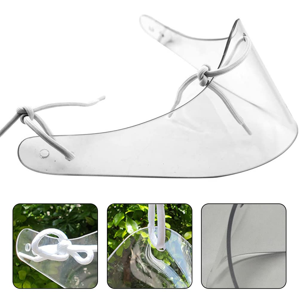 Protège-cou de gardien de but de hockey sur glace en polycarbonate transparent - Protège-gorge réglable pour casque de gardien de but