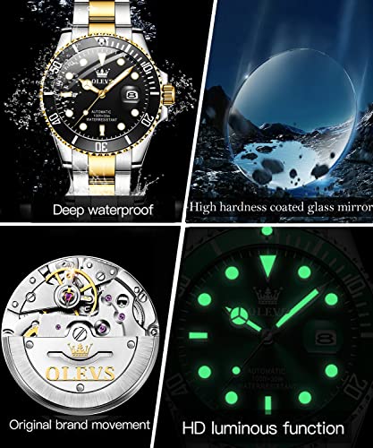Image of OLEVS Watch Men Luxury Dress Stainless Steel Date Analog Watch Waterproof