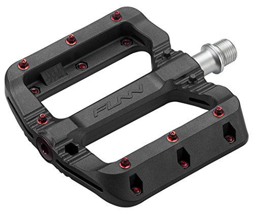 Pédales de vélo de montagne légères Funn Black Magic à plateforme large pour VTT