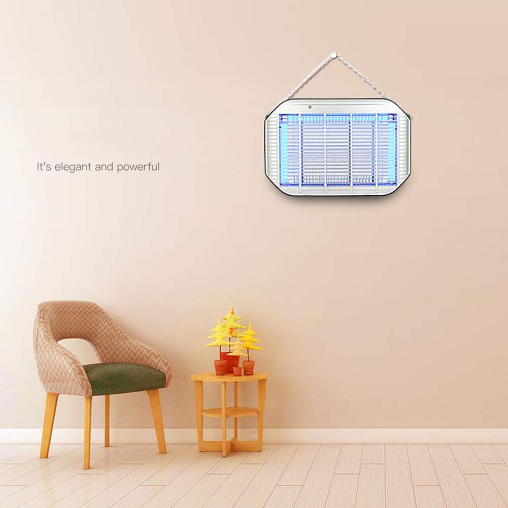 Zanzara Elettrica Domestica della Zanzara del Ristorante del Manufatto Repellente della Zanzara della Luce della Luce Bianca UVA della Lampada dello Shock Elettrico Silver