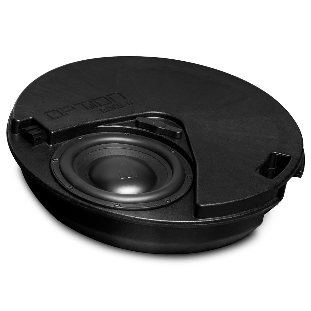 Option ROCK-8-D2 - Subwoofer pasivo en rueda de repuesto compatible con sistemas de sonido Beats - 20 cm 200 W RMS, 2 x 2 ohmios (bobina de voz doble)