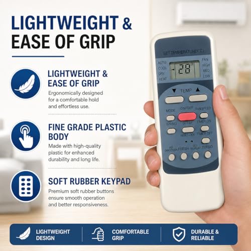 Image of Upix Compatible for Carrier AC Remote No. 12 | No Backlight | Exact Match Required