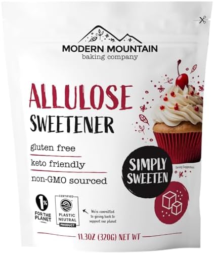 Allulose Sweetener (11.3oz) Keto Sugar Substitute, 0g Net Carbs, Zero Calorie Sweetener, Tastes and Behaves Like Sugar, Premium Quality, Perfect for Keto Baking, Tested and Verified Gluten Free, Non-GMO Sourced, No Erythritol