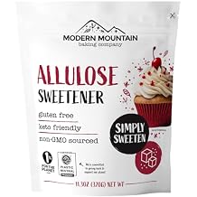 Allulose Sweetener 11.3oz Keto Sugar Substitute, 0g Net Carbs, Zero Calorie Sweetener, Tastes and Behaves Like Sugar, Premium Quality, Perfect for Keto Baking, Tested and Verified Gluten Free, Non-GMO Sourced, No Erythritol