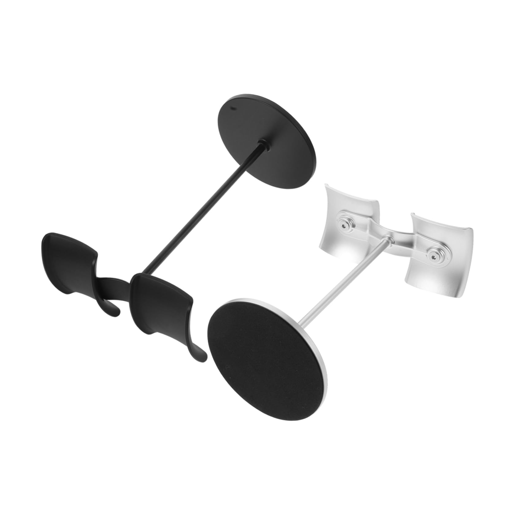 SHINEOFI 2piezas Soporte De Exhibición Para Auriculares De Escritorio Soporte Para Auriculares Estable Material De Aluminio Color Negro Para Estudio o Sala
