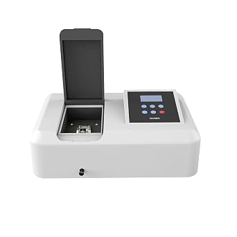 Black Visible Portable Spectrophotometer LCD Digital Lab Spectrophotometer,320-1100nm,Tungsten Lamp, Portable Spectrophotometer with USB interfaces,Wavelength accurracy2nm