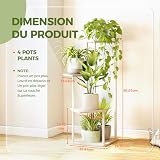 Bamworld étagère d’angle 4 niveaux en métal blanc, 2,6 kg photo 2