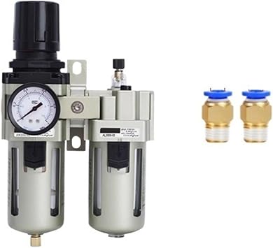 AC4010-04 Air Pressure Regulator Oil Water Separator Manual Drainer Compressor Air Filter AC4010-04+6mm,Copper filter