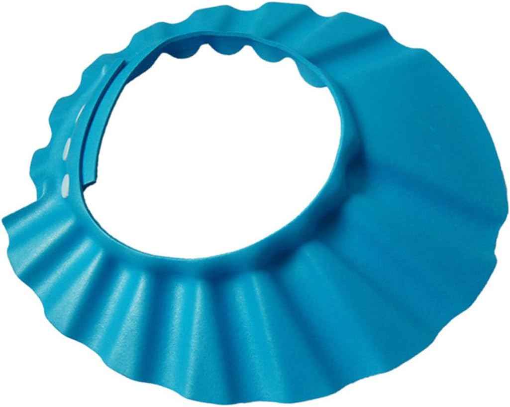 VICASKYShower Cap Shampoo Visor Hat Bath Shower Cap Shower Hat Eyes Protection Shower Cap Bath Time Safety Cap Shampoo Shield Shampoo Bathing Cap Blue