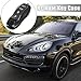 X AUTOHAUX 1 Set Gloss Black Car Remote Key Cover Key Fob ABS Case Cover Shell for Porsche Cayenne Panamera Macan
