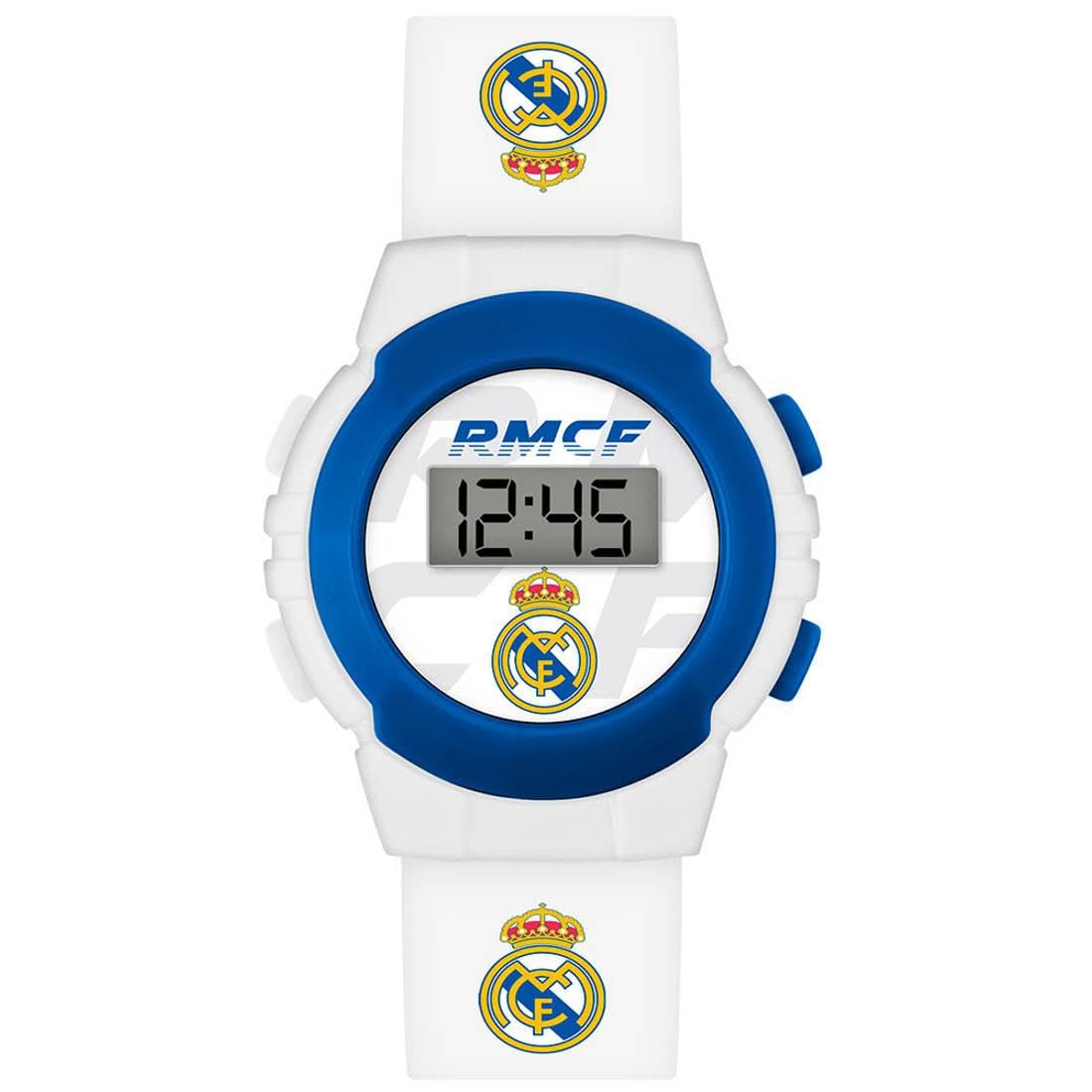 Real Madrid Reloj Digital de Cuarzo para niño con Correa de Silicona RM00014, Blanco, Correa - 3