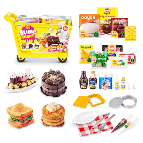 Carrito de la Compra Slime Mart de ZURU, Juguete de Compuesto de Baba, Manualidades para niños y Adultos Kit de elaboración de Baba Blanda para niñas de 6 a 10 años