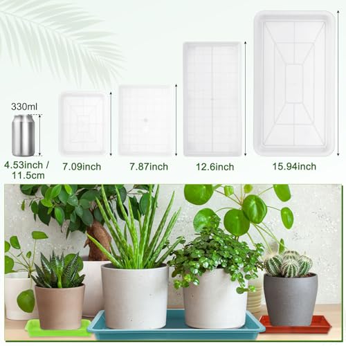 Soucoupes plastique plantes M METERXITY protège-sol rectangulaire
