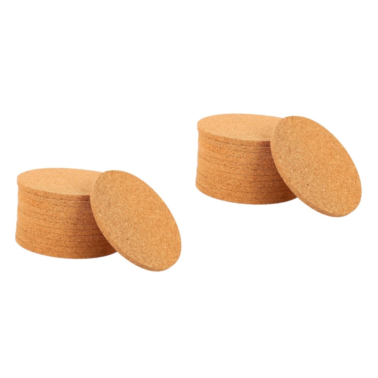 Operitacx 2 Ensembles Lot de sous Verres Liège Adhésifs Ronds Antidérapants Isolants Thermiques Adaptés pour Tasses Et Mugs Protections Réutilisables pour Maison 60 Pièces * 2