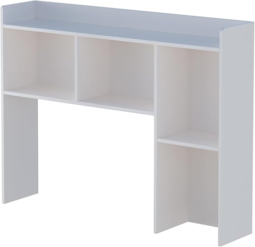 Miniatura 7 de Estantería de escritorio de madera, estante de almacenamiento de escritorio independiente con borde superior para escritorio de computadora,