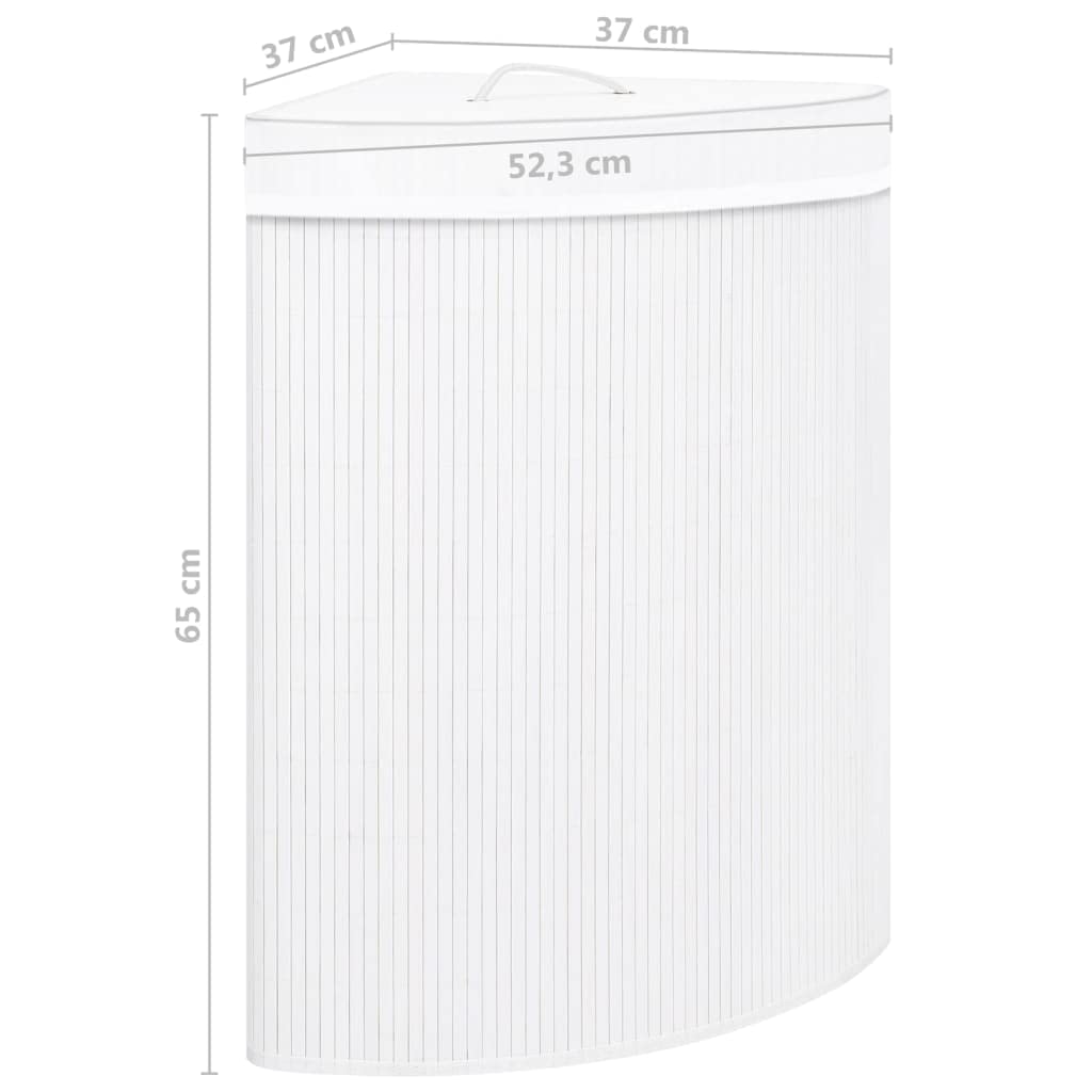 vidaXL Cesto Portabiancheria per Angolo Contenitore Bucato Panni Bagno Cestino Canestro Organizzatore Box Vimini Lavanderia Complementi Casa Grigio