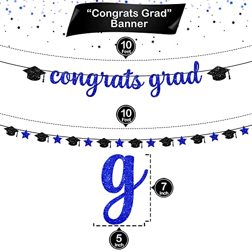 Image of KatchOn, Glitter Congrats Grad Banner - 10 Feet, Pre-Strung | Grad Garland Class of 2026 | Congratulations Graduate Banners 2026 | Graduation Party Decorations | Graduation Decorations 2026