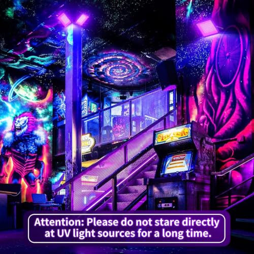 Image of UV Blacklight 150W 395nm 4-Pack for Halloween &Party