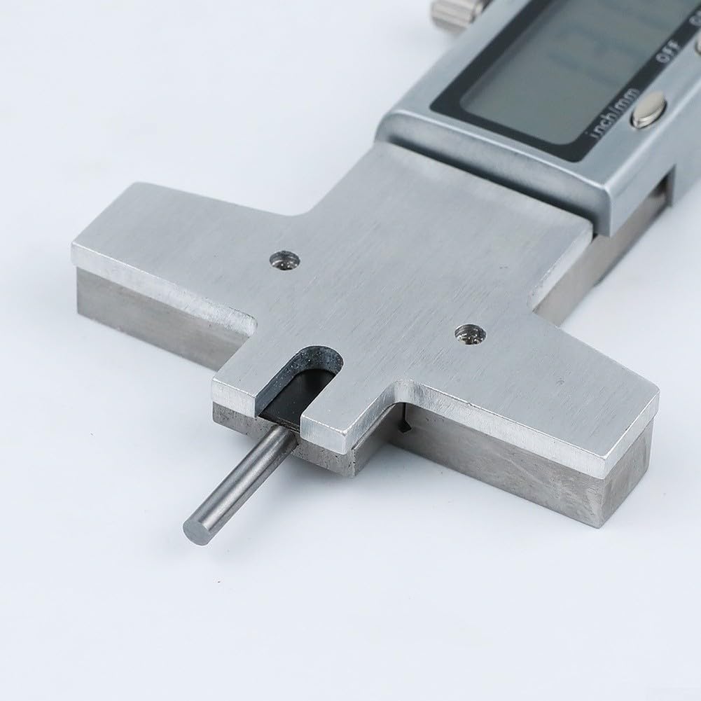 Righello digitale per chitarra elettrica, corpo in metallo con unità in pollici e mm, per funzione di azzeramento per chitarra acustica elettrica e strumento di riparazione