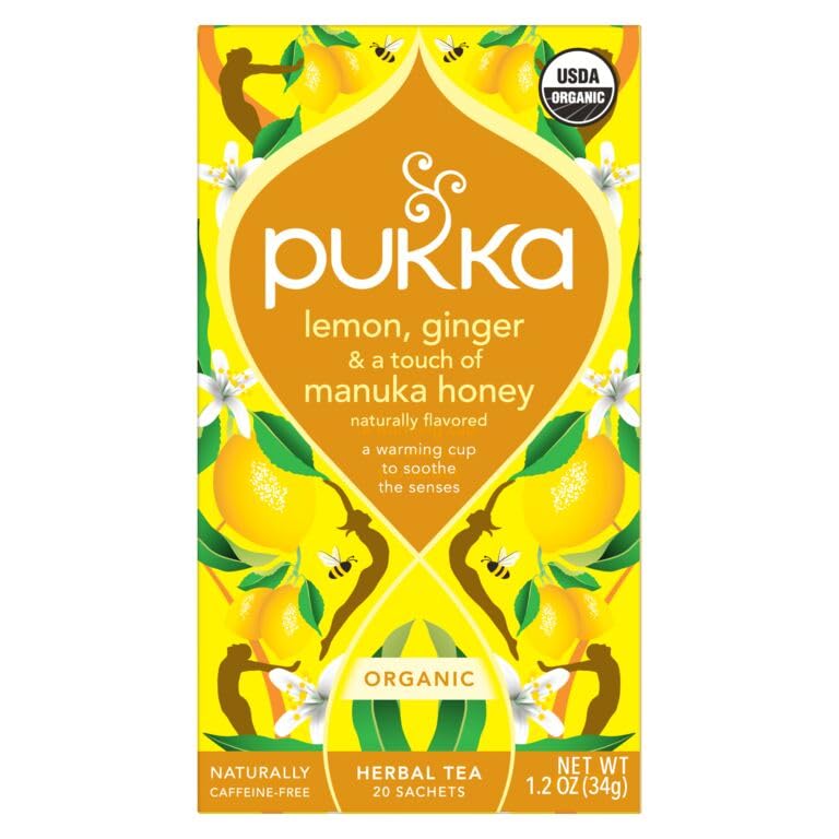 Miniatura 3 de Pukka Té de hierbas orgánicas de limón, jengibre y miel de manuka, selección de infusión de té orgánico que aumenta el sistema inmunológico, con