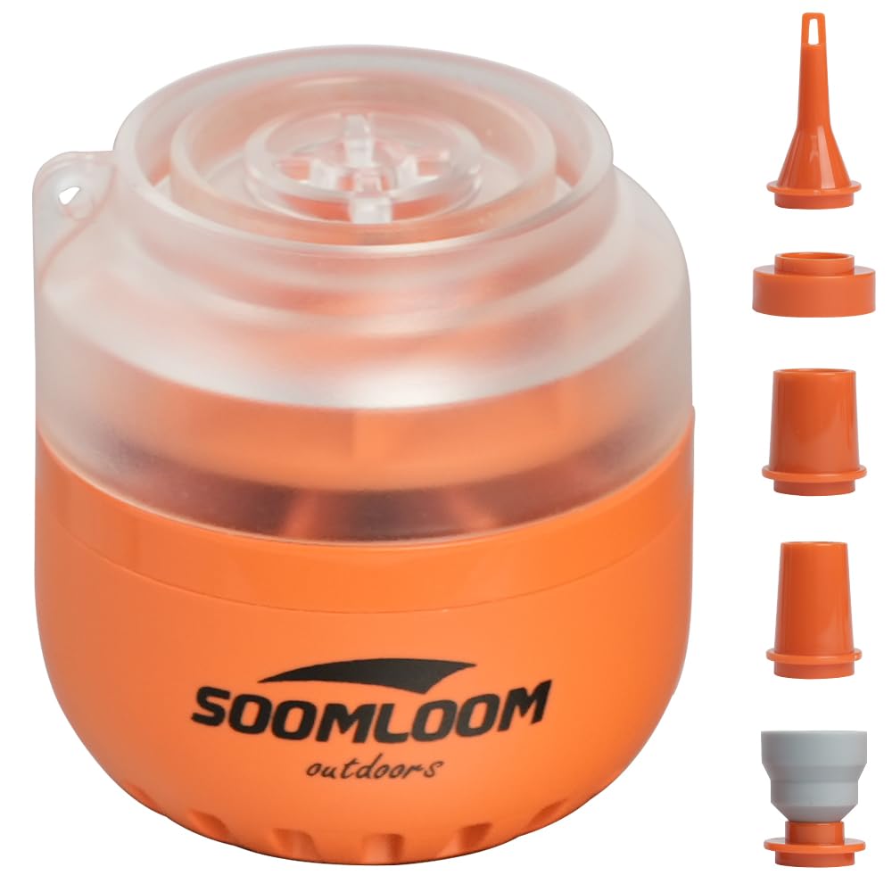 Soomloom Nexus Pompe à air micro électrique Gonfleur/dégonfleur ultra-compacte de type C pour matelas de camping et équipement d'extérieur