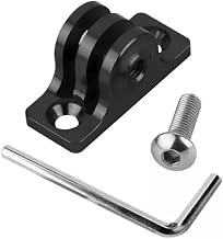 Aluminium CNC Machined Flat Bottom Mount for GoPro Hero Action Camera Bracket Holder Clamp For Go Pro 13 12 11 10 9 8 7 6 5 4 3 Black