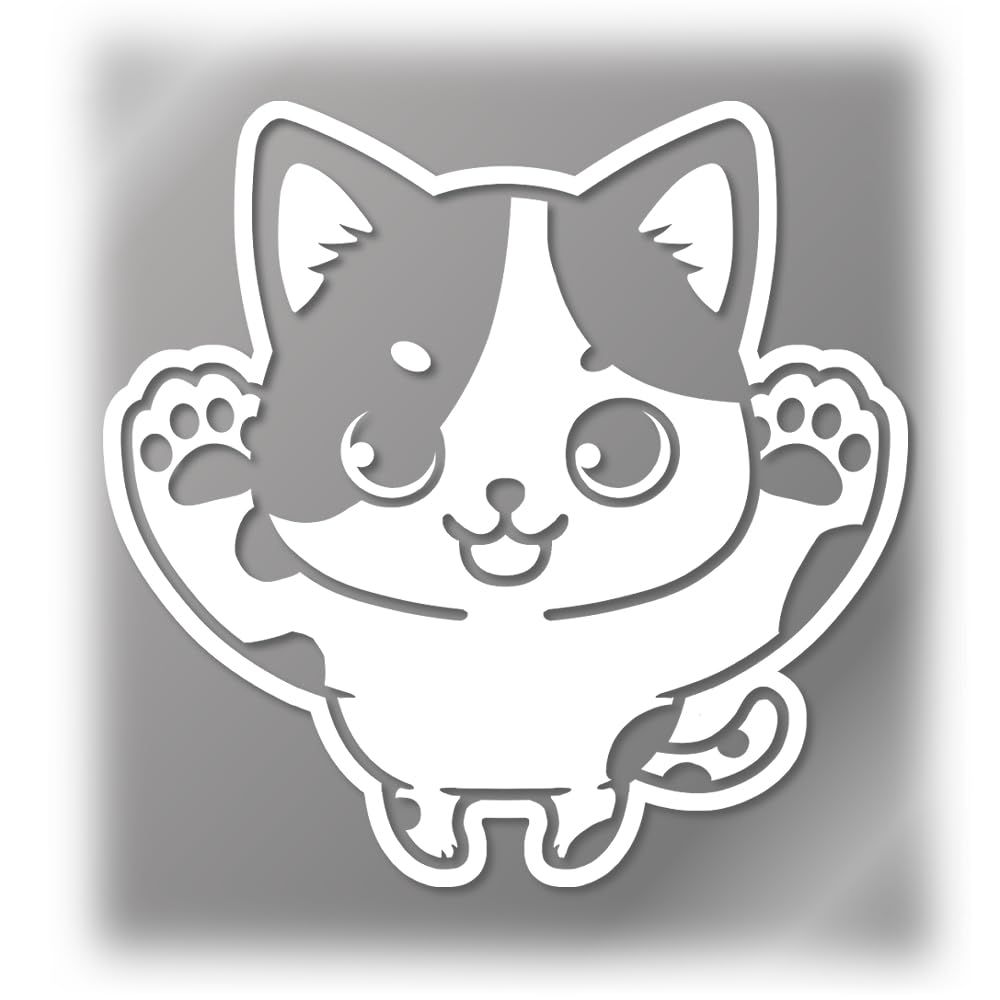 Amazon.co.jp: 【たみ屋】飛びつく猫 三毛猫 カッティング