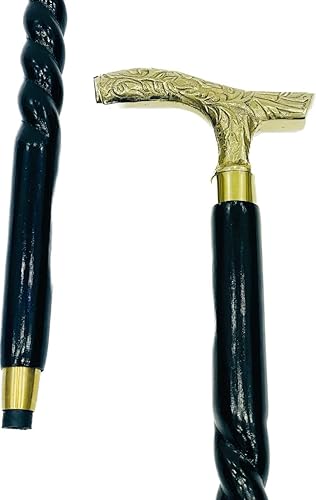 Miniatura 2 de Bastón con mango de latón  Bastón ligero  Bastones para hombres, mujeres y personas mayores  Bastón victoriano vintage  Regalo para el abuelo