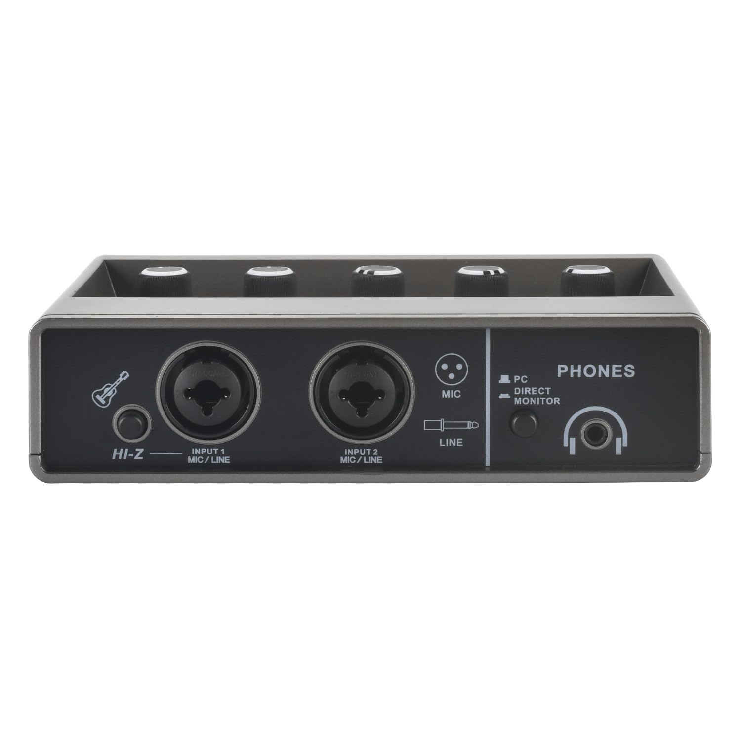 Mikser audio, 2-wejściowy interfejs audio PC Studio do nagrywania dla zewnętrznej karty dźwiękowej gitary elektrycznej 48 V