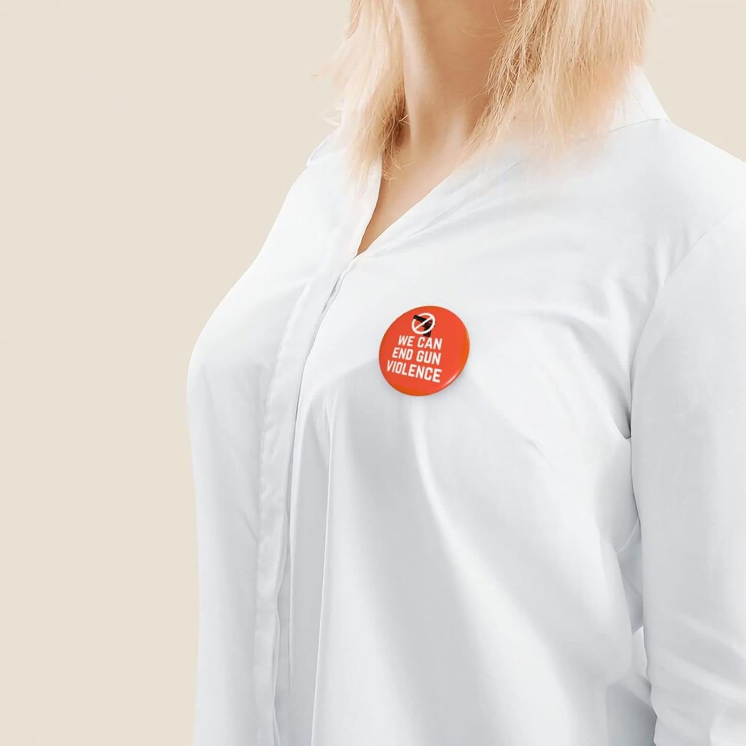 Against Guns Pretest Childs Save Lives Orange We Can End Gun Violence Pin Round Button, Environmental Abs Pins Badges Button Brooch Round Badge Medium