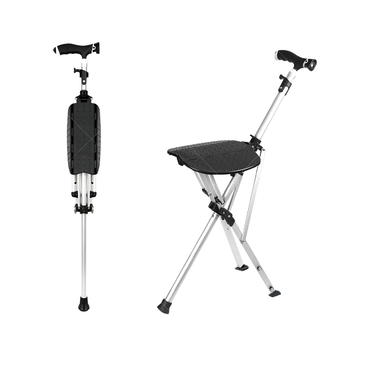 Amazon.co.jp: Kurfloステッキチェア 折りたたみ式 杖椅子 耐荷重100kg