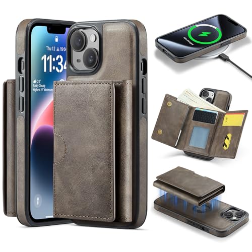 Étui portefeuille iPhone 14 Plus Asuwish magnétique 6,7 pouces