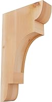 Vista 50 de Ekena Millwork COR04X12X12NEB00RWR 4 pulgadas de ancho x 12 pulgadas de profundidad x 12 pulgadas de alto New Brighton Rough Sawn Corbel, cedro rojo