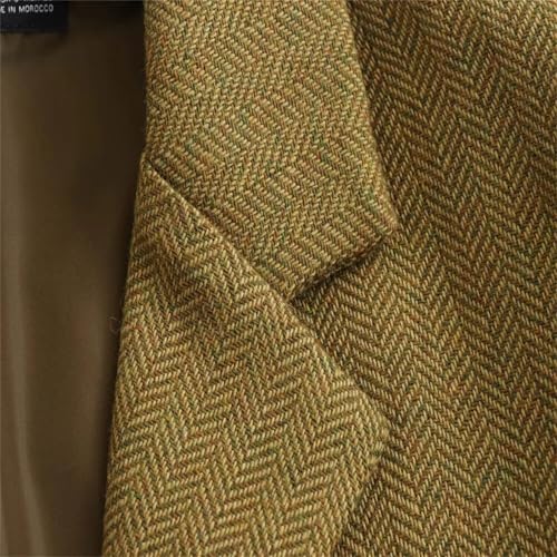 Women's Single Breasted Pocket Decorated Loose Blazer Lapel Long Sleeve Casual Jacket4