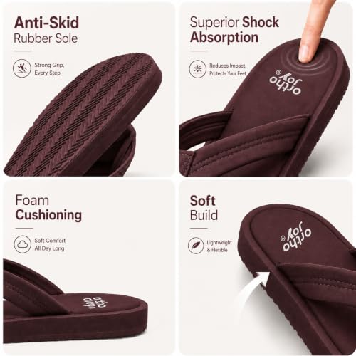 Image of ORTHO JOY Men Doctor Ortho slippers | Extra Soft comfortable and stylish flip flop slippers for Men in exciting colors |Lightweight | Anti Skid | Daily Use Chappal