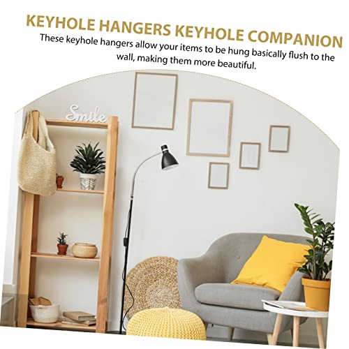 Image of Homoyoyo 15pcs Keyhole Trim Picture Hanger Tool Keyhole Shelf Keyhole Hanging Kit Keyhole Picture Hanger Metal Clothing Rack Keyhole Hanging Hangers Keyhole Bracket Oval Iron Frame