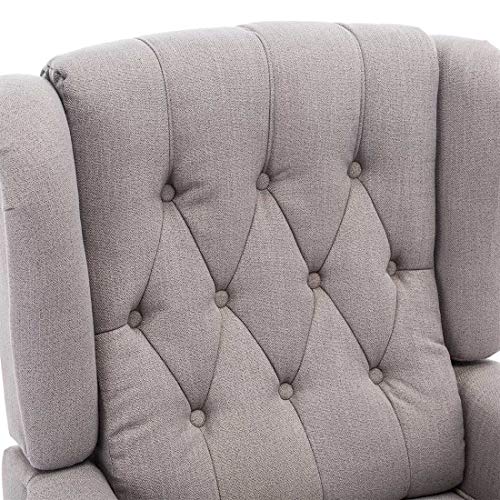 More4Homes ALTHORPE WING BACK FIRESIDE RECLINER FABRIC BONDED LEATHER OCCASIONAL ARMCHAIR SOFA CHAIR - Image 6