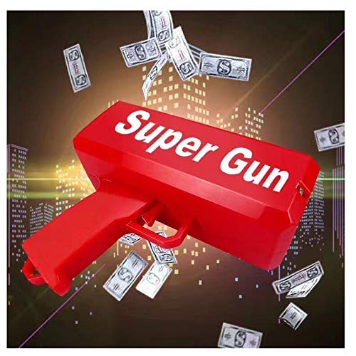 Image of Mimi Super Gun Cash, Money Injector Cash Cannon Rain Cash Gun Money Stress Reducer Anti-Anxiety Toy Christmas Gift Toys for Children & Adults Fun Toy (Red)