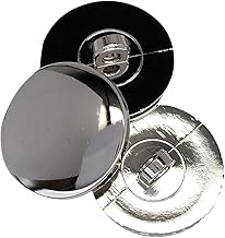 BOTIBOTON 12 Gold and Silver Buttons – Flat and Shiny – 5 Measurements – Sewing Accessory for Coats and Blazers – Made and Shipped from Spain (Silver, 20 mm)