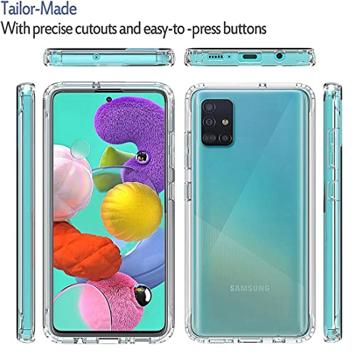 Vavies Compatible With Galaxy A51 4G Case, Sm-A515U Case With Tempered Glass Screen Protector, Full Body Shockproof Clear Flexible Protective Cover Cases For Samsung Galaxy A51 4G (Clear) #TOP4
