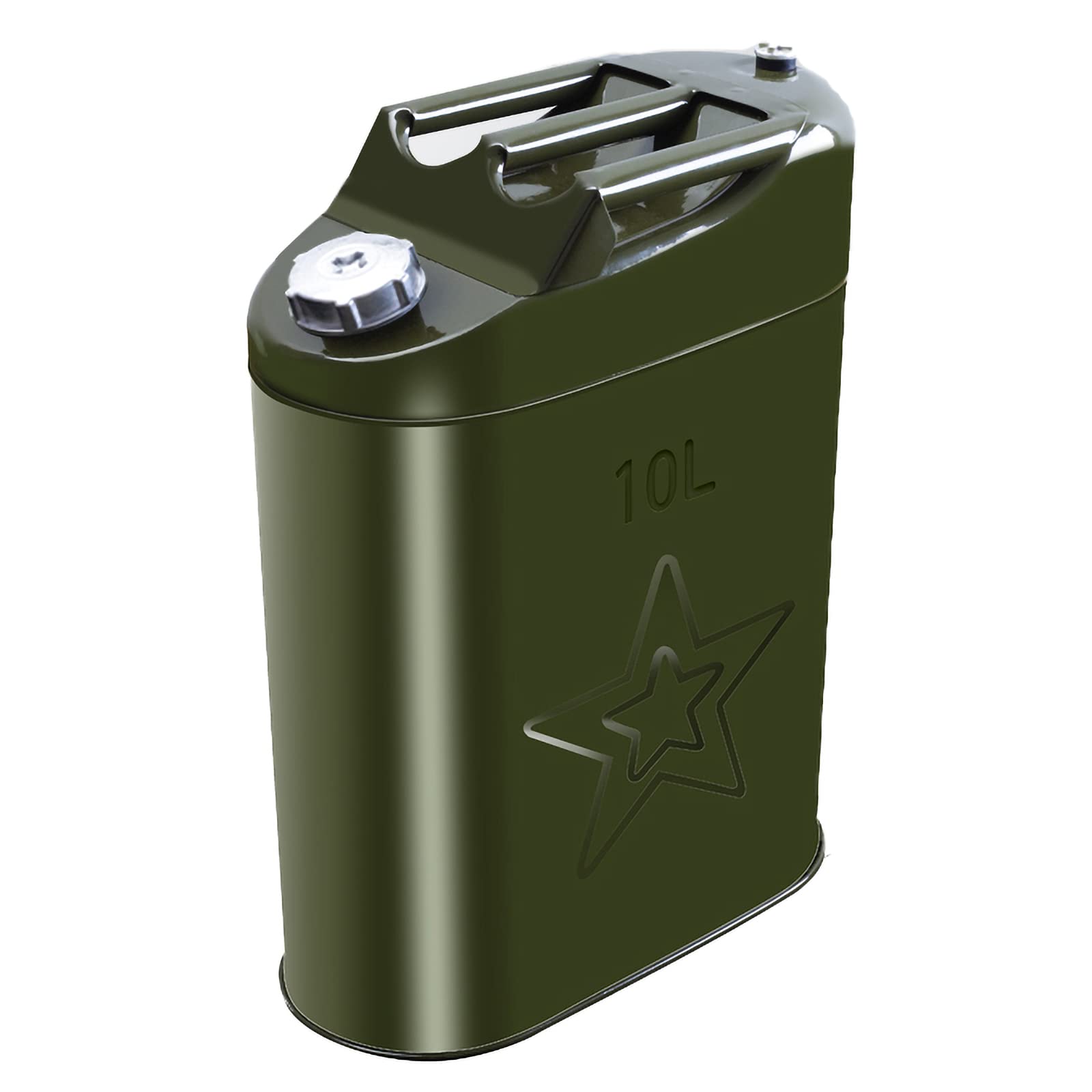 Tanica per Benzina, Benzina in Metallo Portatile, Lattine Petrolio Plastica per Motocicli per Il Contenitore Olio Diesel Benzina,10L