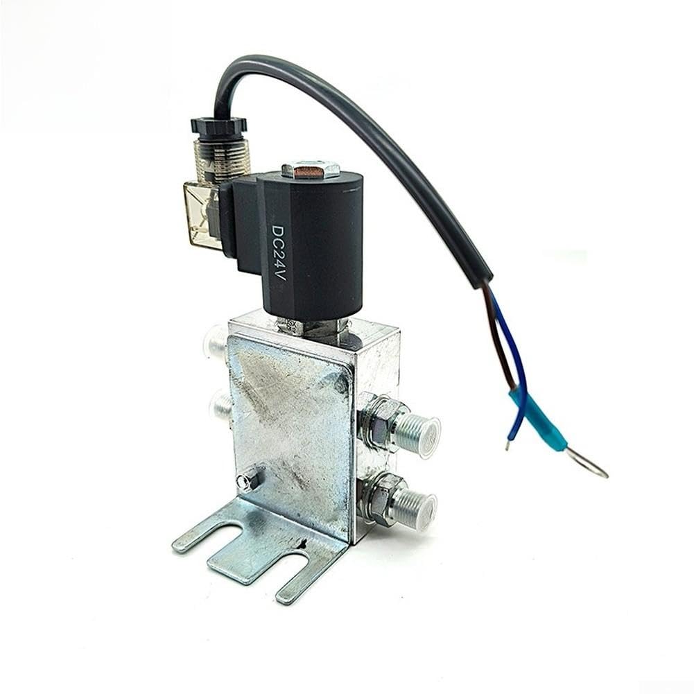 Hydraulik Magnetventil 12V 24V für Bagger Schnellwechsler - 2 Positionen 4 Wege Umschaltventil für Minibagger Ventil Steuerung wasserdicht(12V)