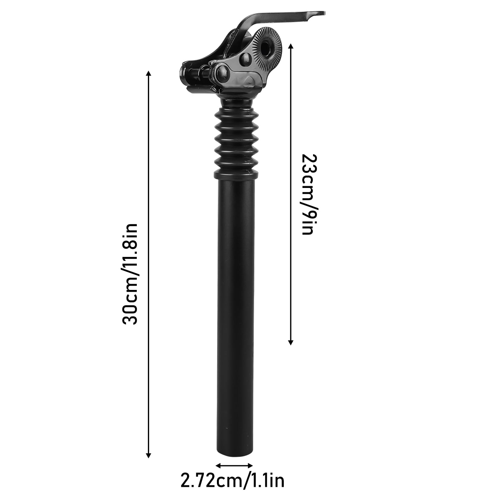 Spring Federsattelstütze, 27.2mm Sattelstütze Klappbar Federsattelstütze E-Bike-Sattelstützen, Fahrrad-Sattelstütze Gefedert aus Aluminiumlegierung für E-Bike-Faltrad, MTB, Downhill