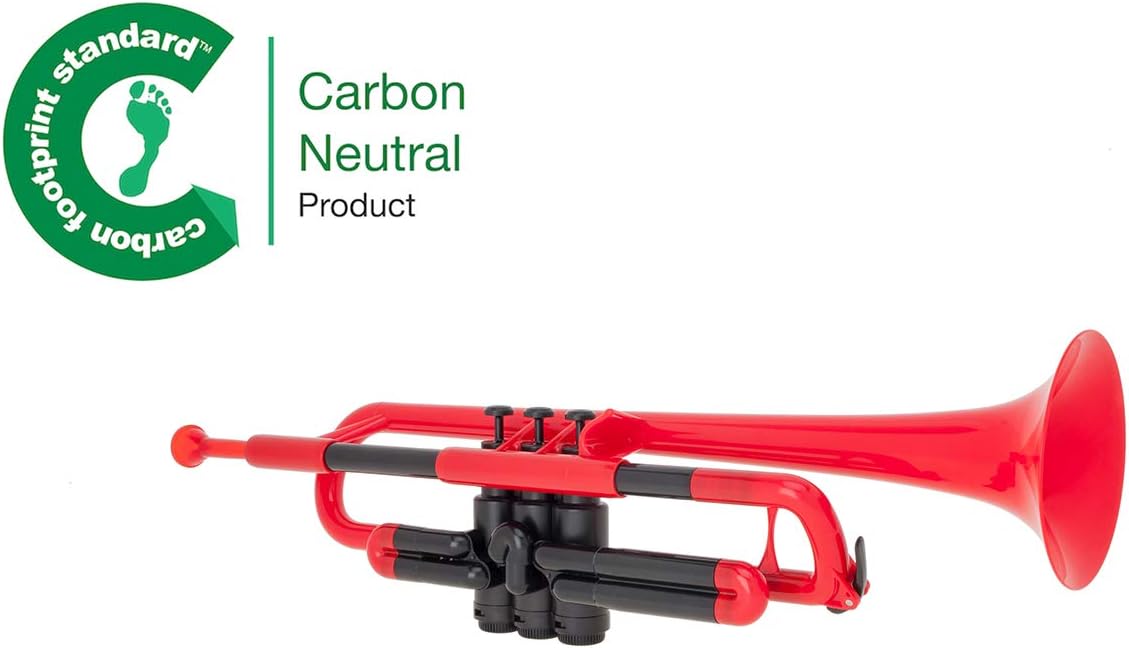 pInstrument pTrumpet Plastic Trumpet - Mouthpieces and Carrying Bag - Lightweight Versatile, Comfortable Ergonomic Grip - Bb Authentic Sound for Student & Beginner - Durable ABS Construction - Black : Musical Instruments