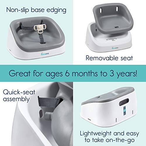 Hiccapop Ergoboost Toddler Booster Seat For Dining Table, Non-Slip Stable Baby Booster Seat For Dining Table, Soft Foam Booster Chair For Toddlers Eating, High Chair Booster Seat For Dining Table #TOP2