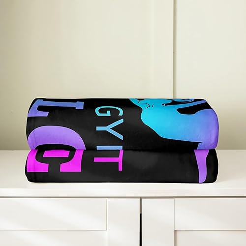 Vista 174 de Manta de cama de arte abstracto Grunge para niños, color verde azulado y naranja, manta de forro polar desordenada con pintura de óxido, manta Multi